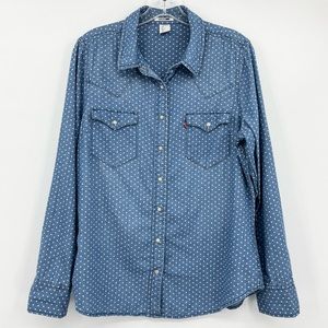 Levi’s Polka Dot Western Buttoned Shirt XL